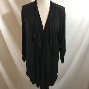 Jaclyn Smith black open front - womens large, NWT